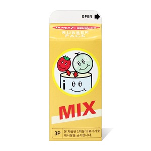 나가니시 믹스 쥬스 미니팩 우유각 휴대용 콘돔 - 초박형 3P 콘돔쇼핑